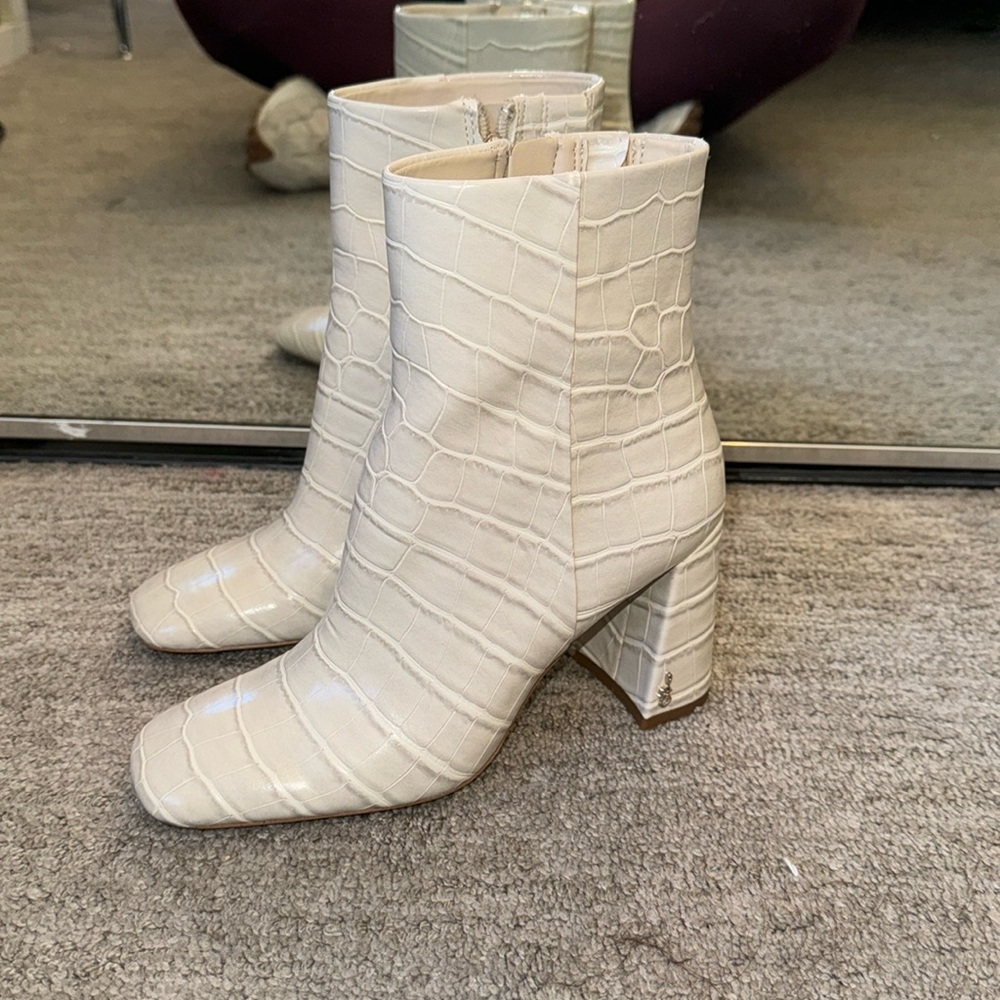 White Sam Edelman boots. Never worn